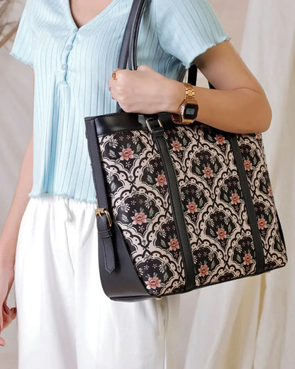 Floral Canvas Tote Bag