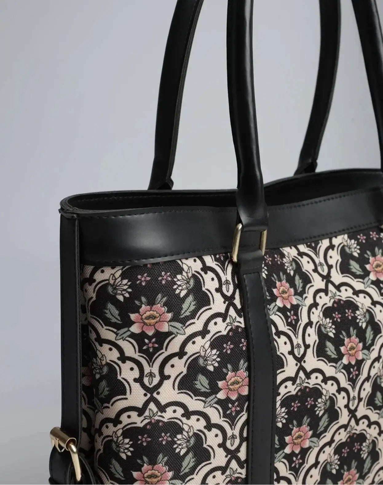 Floral Canvas Tote Bag