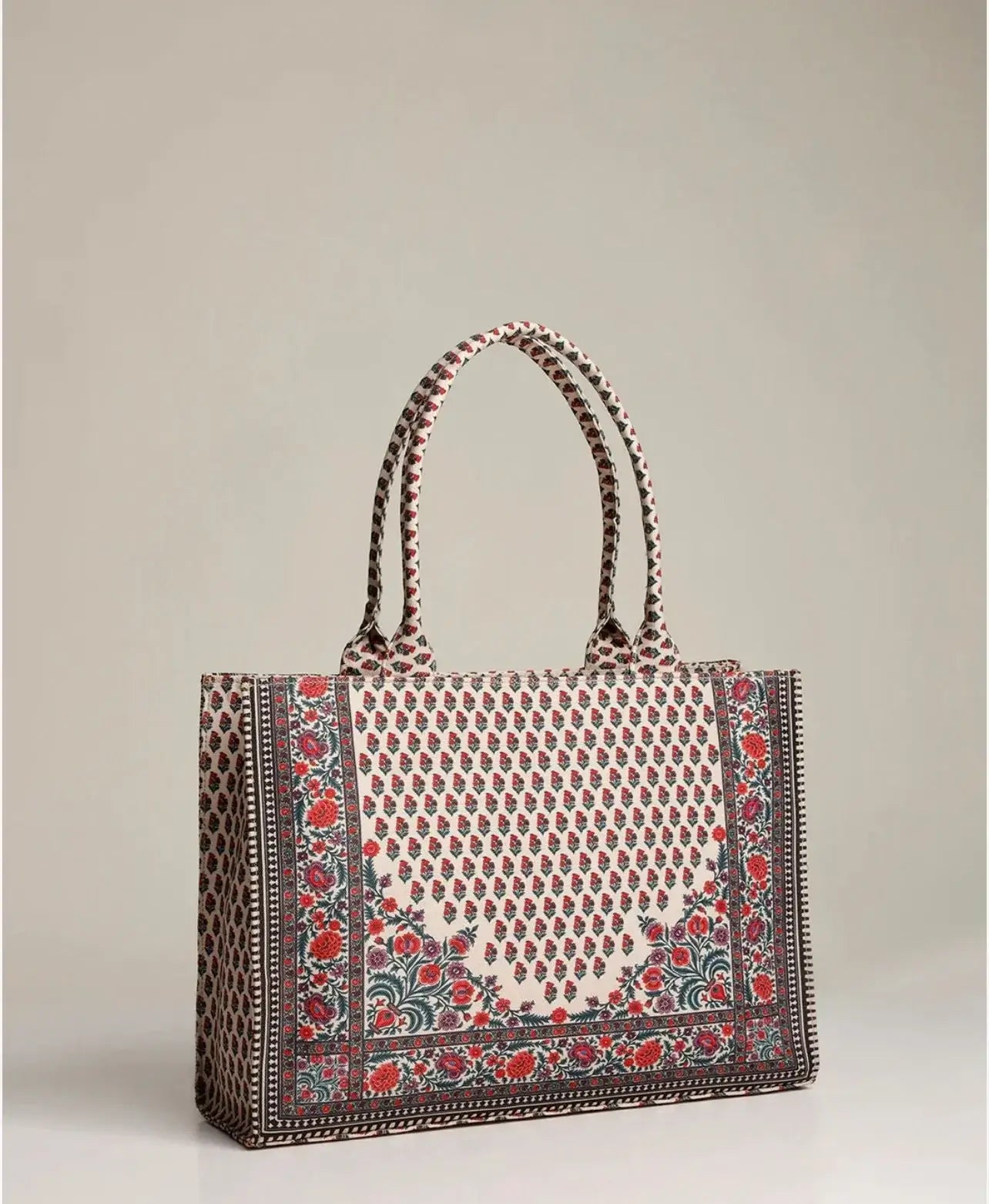Floral Print Tote Bag