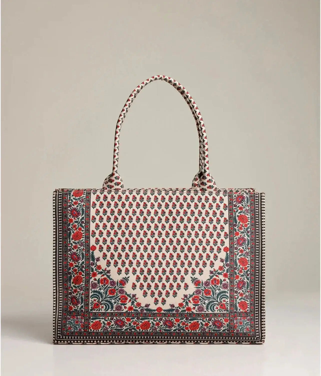 Floral Print Tote Bag